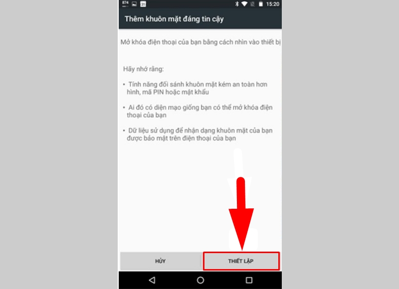 Thiết lập khu&ocirc;n mặt